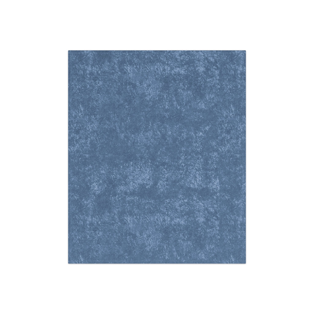 Dusty Blue Crushed Velvet Throw Blanket – French Country Chateaucore Luxury Sofa Chair Blanket, Soft Elegant Home Decor