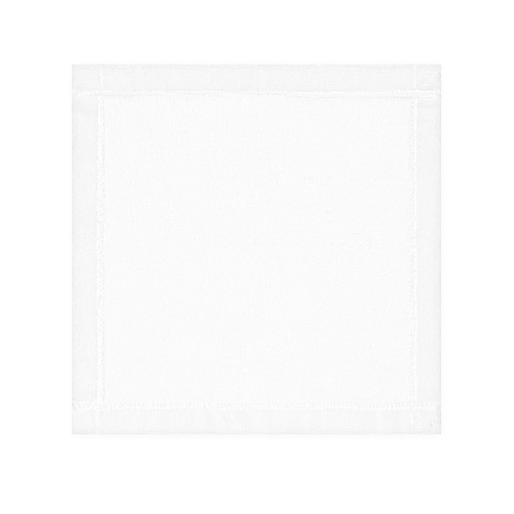 Solid white back of washcloth