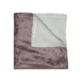 Muted Mauve Crushed Velvet Throw Blanket, Victorian Accent , Shabby Chic Wedding Bridal Gift Romantic Chateaucore Quilt