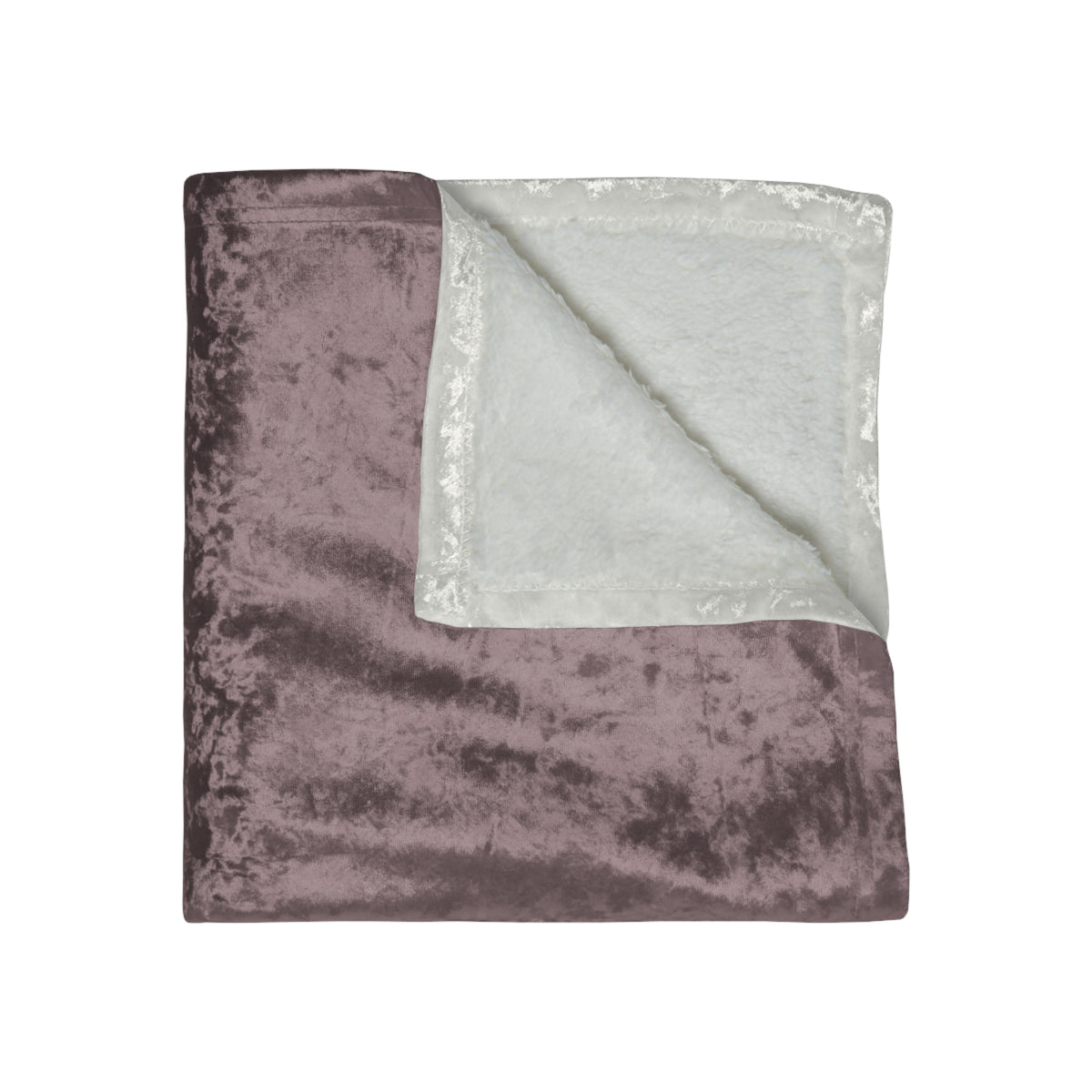 Muted Mauve Crushed Velvet Throw Blanket, Victorian Accent , Shabby Chic Wedding Bridal Gift Romantic Chateaucore Quilt