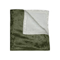 Luxury Olive Green Crushed Velvet Throw Blanket | Layering Wine Rococo Accent, Shabby Chic Decor, Romantic Chateaucore Wedding Home Gift
