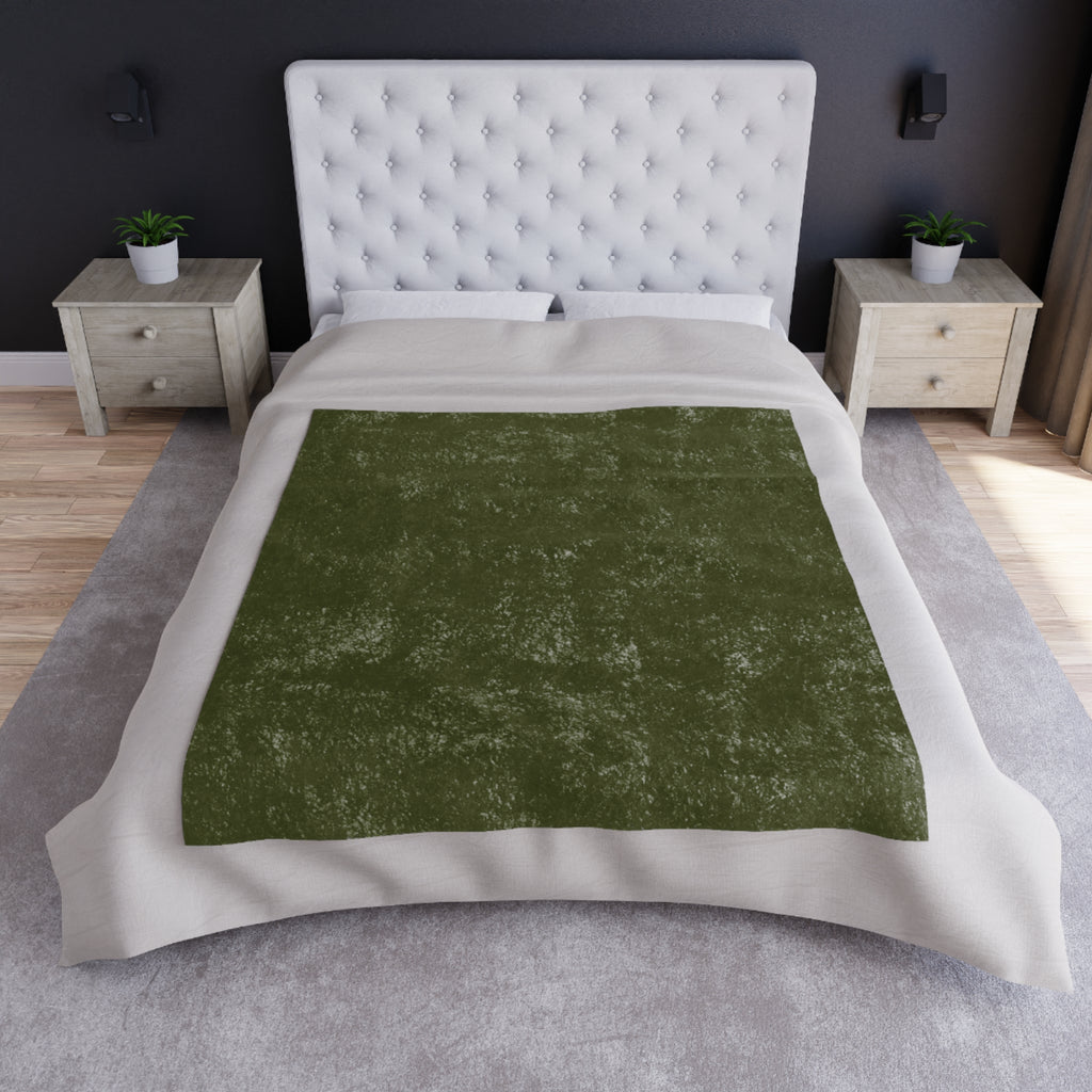 Luxury Olive Green Crushed Velvet Throw Blanket | Layering Wine Rococo Accent, Shabby Chic Decor, Romantic Chateaucore Wedding Home Gift