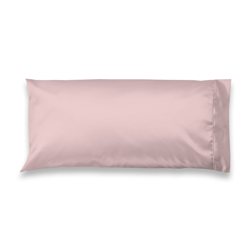 Satin Pillowcase — Blush Silk-Feel Beauty & Hair Protection Pillow Cover, French Country Shabby Chic Luxury Bedding