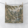 Romantic Swan Lake Face Towel — Vintage Garden Scenic Washcloth
