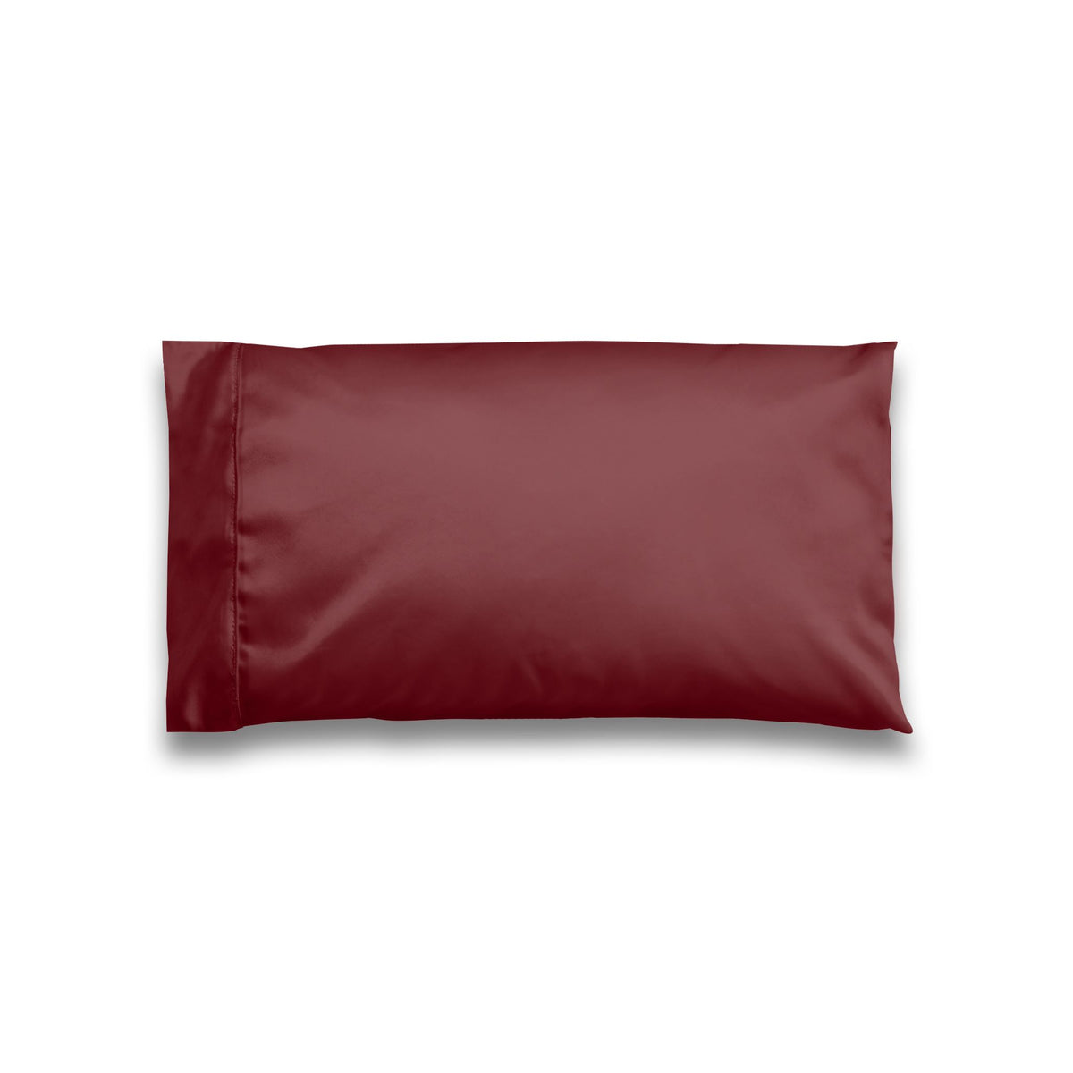 Satin Pillowcase — Luxurious Burgundy Hair & Skin-Saving Pillow Cover, Luxury Dark Red Romantic Bedding Gift