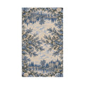 Blue Hydrangea Château Garden Hand Towel, French Country Floral Tea Cloth, Blue Toile Chateaucore Shabby Chic Bathroom Decor