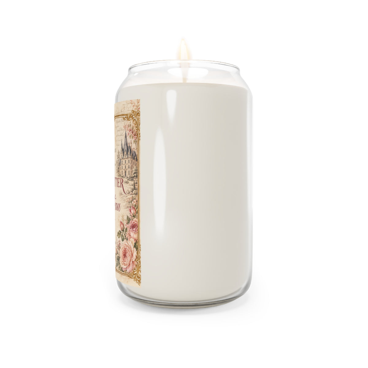 Vanilla 'Love Letter Chateau' Scented Soy Candle — 13.75oz Pink Rose Castle Decor