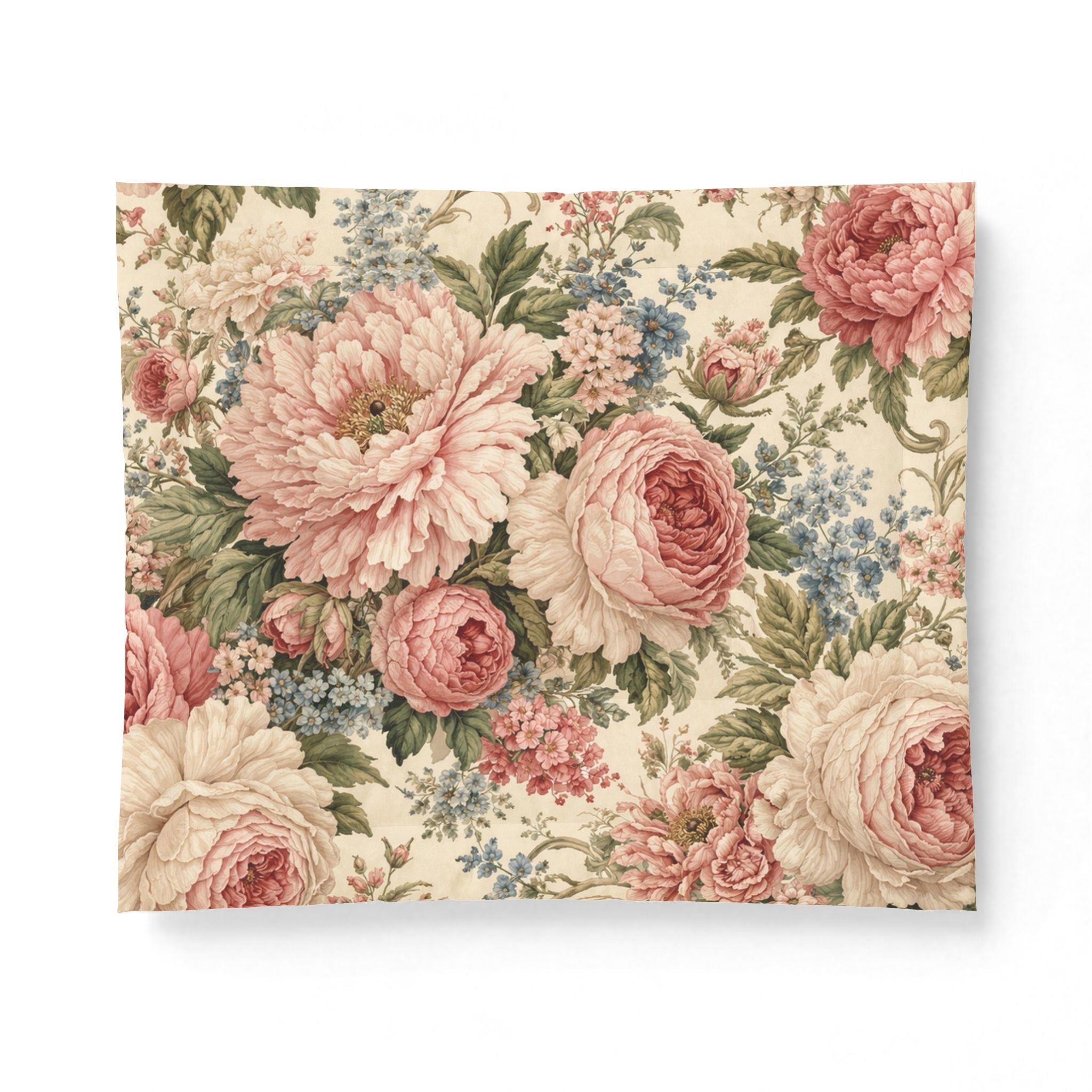 Cotton Chateaucore Pink Peonies Roses Comforter Set Floral Vintage Style Bedding Shabby Chic Victorian Queen King Twin French Romantic Bed