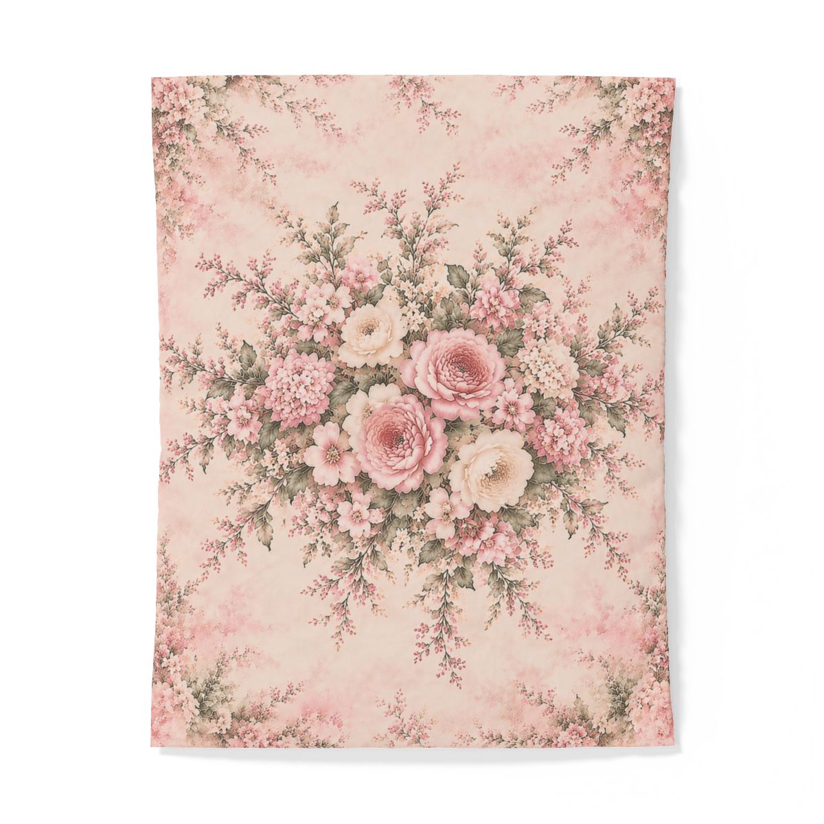 Blush Rose Chateau Comforter or Duvet Cover Set, French Country Twin XL Full Queen King Bedding – Romantic Floral Bedspread