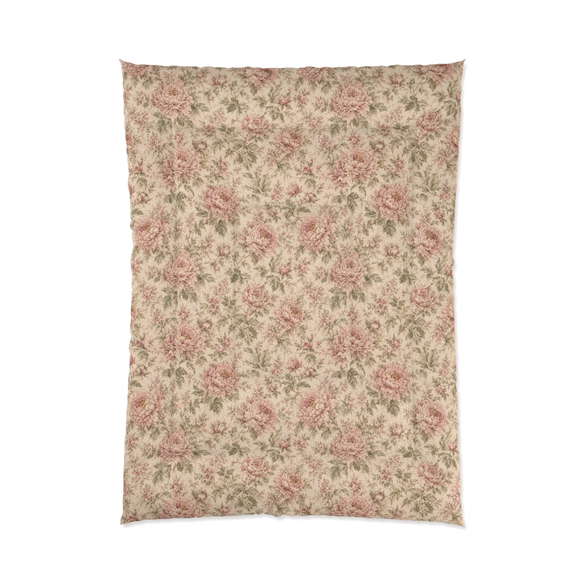 Vintage Peony Comforter Set, Chateaucore Bedding, Cottagecore Floral, French Country Bedroom Decor, Romantic Heirloom Bedspread