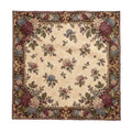 Burgundy Hydrangea Chateau Tablecloth, French Country Floral Border Cream, Blue Wine Red, Fall Autumn Dining Table Linen