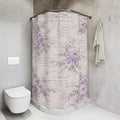 Chateaucore Lavendar Roses Floral Shower Curtain, Victorian Bathroom Decor, French Script Country, Shabby Chic, Housewarming Wedding Gift