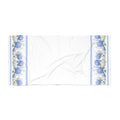 Blue Hydrangea Large Bath Towel – French Country Floral, Oversized Bath Sheet Ivory Chateucore Grandmillennial Bathroom Decor