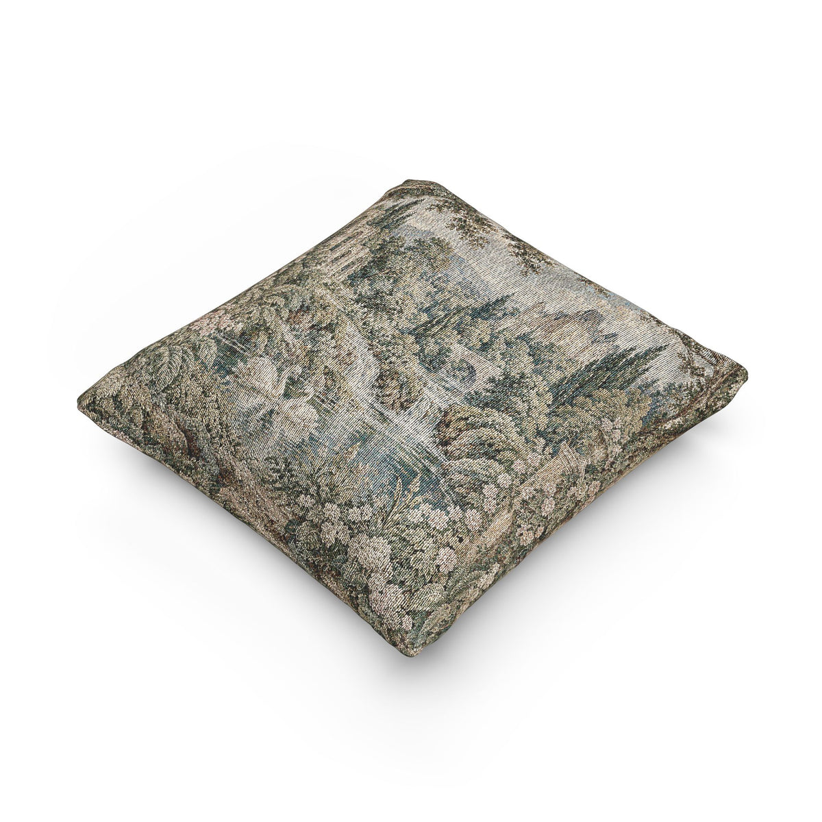 rench Verdure Woven Tapestry Pillow – Chateau Garden Swan Accent Pillow – French Country Chateaucore Decor