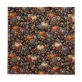 Navy Blue Pumpkin Hydrangea Fall Tablecloth, French Country Table Linen, Autumn Floral Harvest Dining Decor