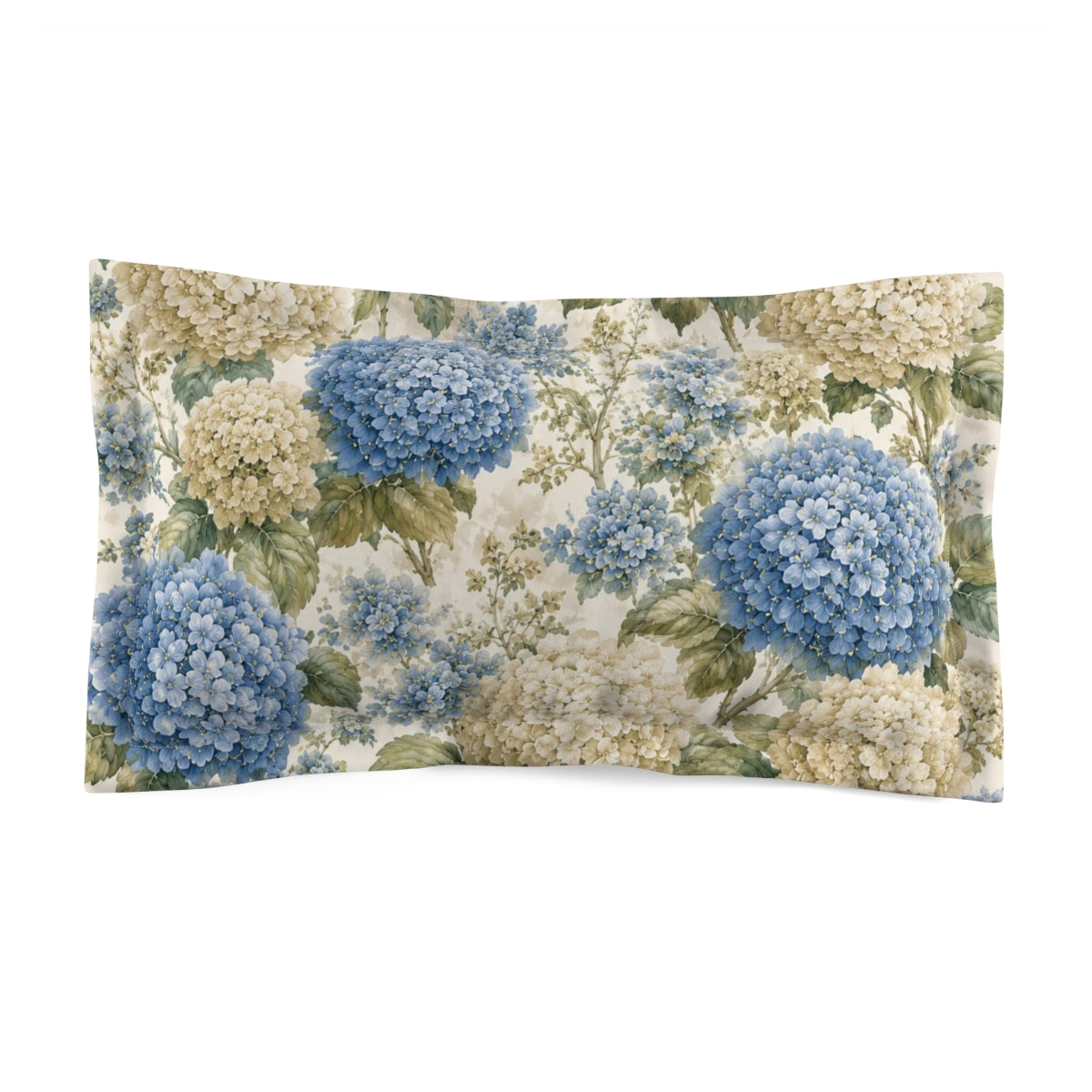 Dusty Blue Hydrangea Comforter or Duvet Cover Set – French Country Chateaucore Floral Bedding – Queen King Twin