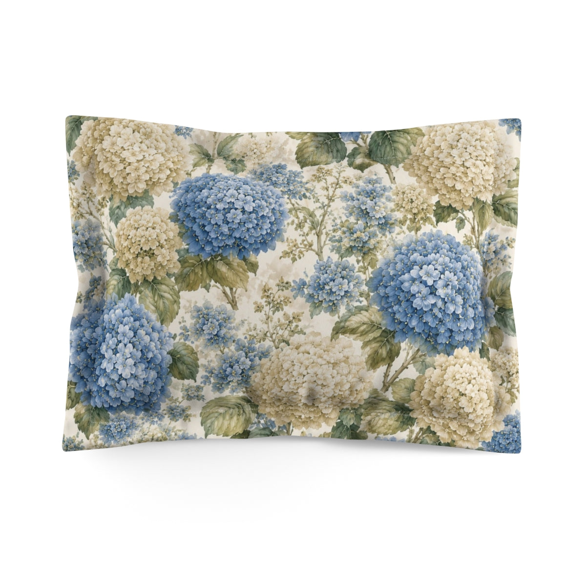 Dusty Blue Hydrangea Comforter or Duvet Cover Set – French Country Chateaucore Floral Bedding – Queen King Twin