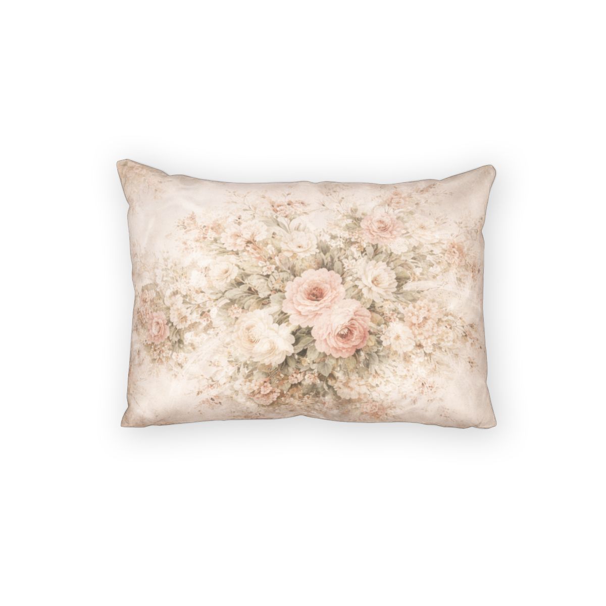 Cotton Chateaucore Soft Rose Bouquet 100% Cotton Comforter | Shabby Chic French Country Pink Peonies Roses Medallion