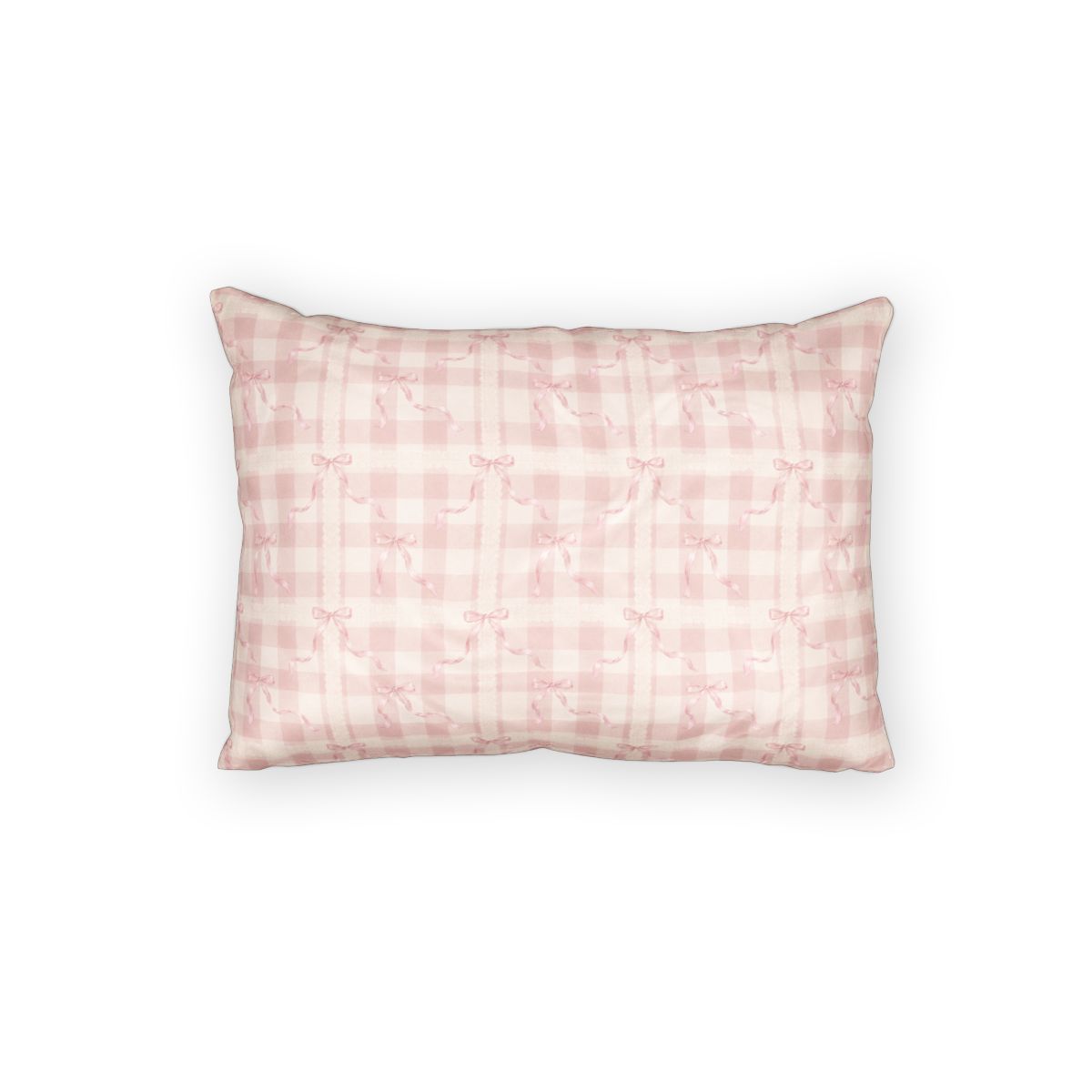 Pink Coquette Comforter or Duvet Cover Set, French Country Bedding Shabby Chic Gingham Lace Bow Bedspread Cottagecore Bedroom Decor