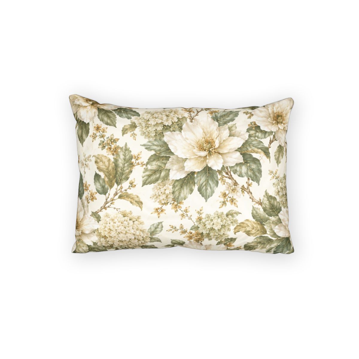 Chateaucore Ivory Sage Green Magnolia Comforter or Duvet Cover Set, Floral Vintage Style Bedding Shabby Chic Victorian Queen King Twin French Romantic Bed