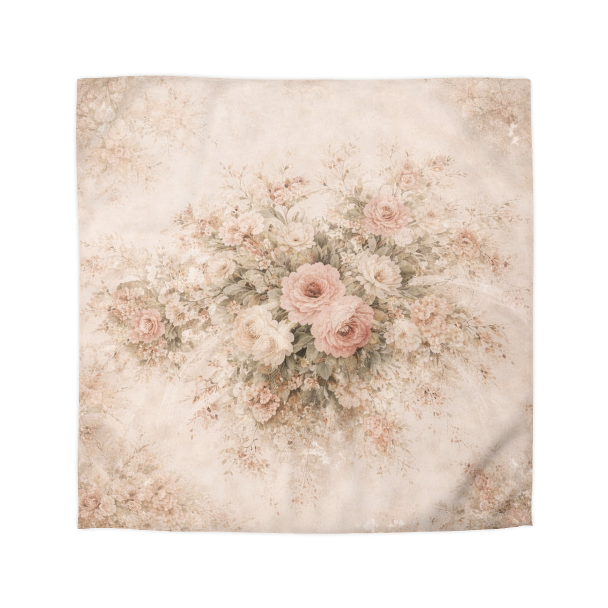 Pink Rose Peony Comforter or Duvet Cover Set, French Country Chateaucore Bedding – Romantic Floral Bedspread