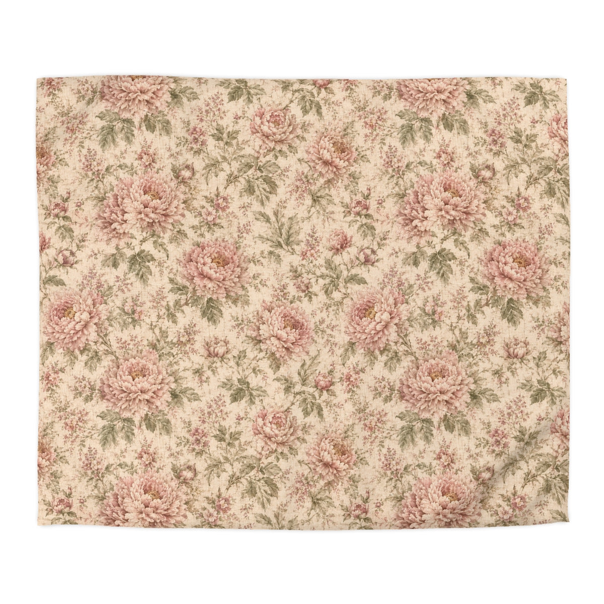 Vintage Peony Comforter or Duvet Cover Set, Chateaucore Bedding, Cottagecore Floral, French Country Bedroom Decor, Romantic Heirloom Bedspread