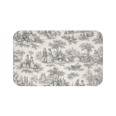 French Country Toile 5-Piece Bathroom Set – Shower Curtain, Memory Foam Bath Mat & Matching Towels, Vintage Chateaucore Bath Decor