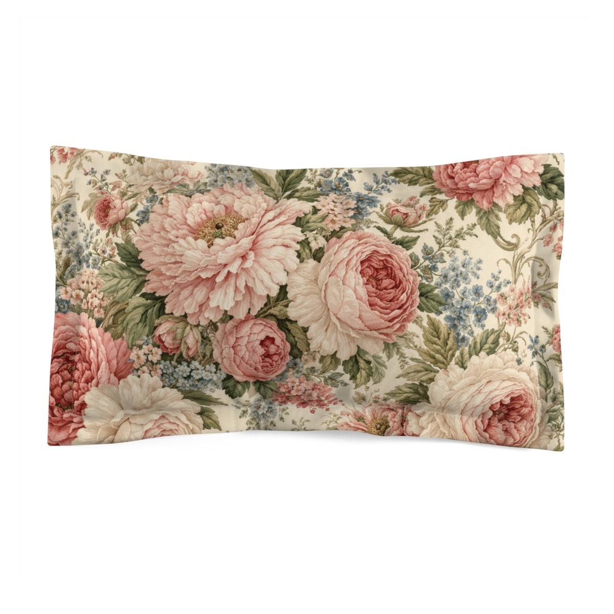 Chateaucore Pink Peonies Roses Comforter or Duvet Cover Set, Floral Vintage Style Bedding Shabby Chic Victorian Queen King Twin French Romantic Bedspread