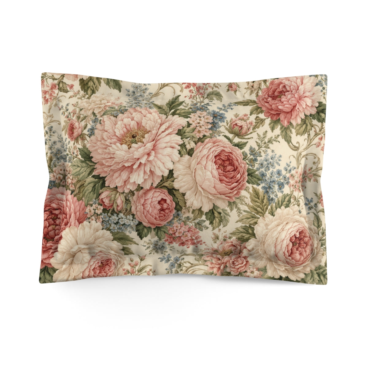 Chateaucore Pink Peonies Roses Comforter or Duvet Cover Set, Floral Vintage Style Bedding Shabby Chic Victorian Queen King Twin French Romantic Bedspread